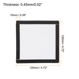 MECCANIXITY 3PCS PC Dust Filter, 120x120mm Magnetic Frame PVC Computer Case Cooler Dustproof Mesh Cover Fan Grills for Computer Chassis Speakers, White