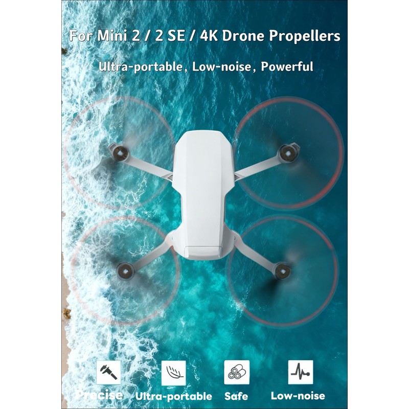 8Pcs Low-Noise Quick-Release Propellers for DJI Mini 2 / Mini