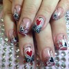 24 Pcs Valentine's Day Press on Nails Short Square -