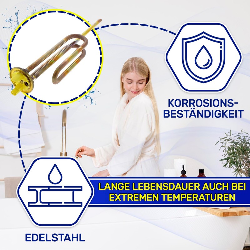 Heating rod for boilers 1200 W with original code 61401776