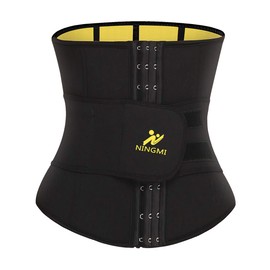 NINGMI Waist Trimmer Neoprene Sweat Belt Adjustable Waist Trainer Gym Fitness Sauna Slimming Belt
