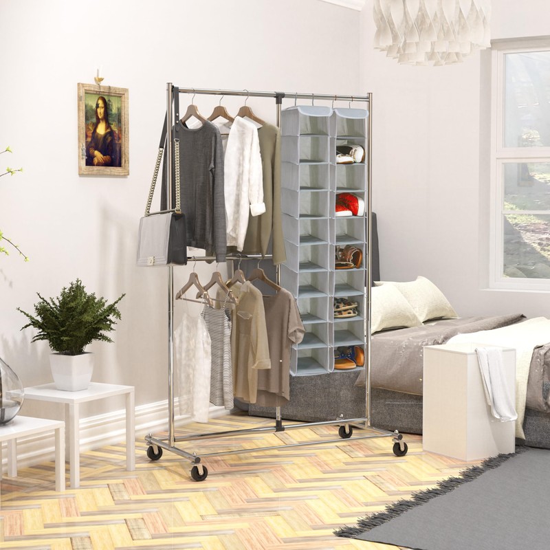 Simple Houseware 10 Shelves Hanging Shoes Organizer Holder for Closet,