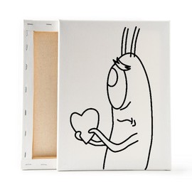 Sad Plankton Inspired Pre-Sketched Canvas - Contents: 8x10 Paint Kit + Easel