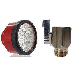 Dramm Redhead Water Breaker Nozzle with Brass Water Wand Shutoff Valve (Bundle, 2 Items)