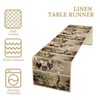 Houselerax Coffee Theme Table Runner，Coffee Time Country Rustic Farmhouse Kitchen