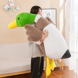 psmacra Mallard Duck Plush, Duck Stuffed Animals,Realistic Soft Furry Duck Stuffed Animal Pillow,Cute Toy Gift for Every one (39.3)