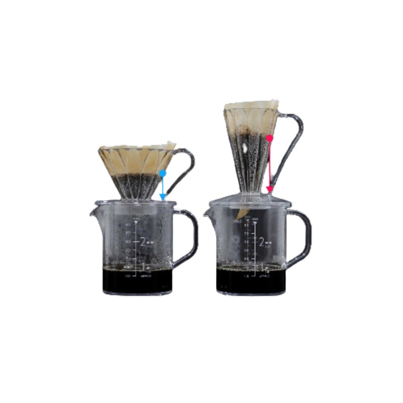 CAFEC Pour-Over Flower Dripper DEEP 27 Black | FDD-27CB