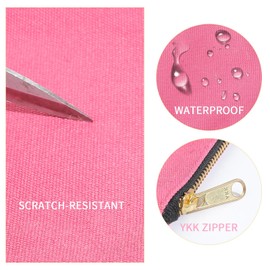 Snowhut Multifunctional Tool & Gadget Storage Bag, Thickened Canvas, Secure YKK Zipper, Perfect for Home,Office, Travel, Cosmetics, 2-Pack (Pink)