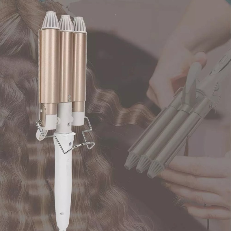 KD PRO Rizador Triple Para Cabello De Ceramica