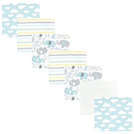 Luvable Friends Hudson Baby Flannel Receiving Blankets 7pk, New Elephant