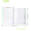 Bepisof 30Pocket Durable Binder, Plastic Sleeves Pocket Portfolio Folder Clear