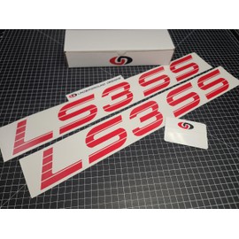 LS3 SS Decals (2-Pack) LS Swap Truck Bedside Racing Stickers Fits C/K 1500 2500 Silverado Select Color: (Gloss Red)