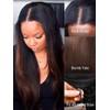 Nadula Ombre Brown Yaki Straight V Part Wig Human Hair