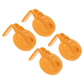 sourcing map 4Pcs Mason Jar Pour Spout Lid, Mason Jar Lids Wide Mouth Airtight Flip Cap Lids with Handle for Drinking Salad Dressing and Food Storing, Yellow