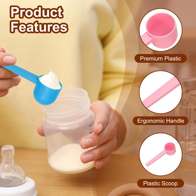 sourcing map Measuring Spoons, Plastic Coffee Scoops Teaspoon for Coffee