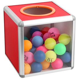 Lottery Lucky Box Transparent Square Raffle Ball Game Box Multifunctional Storage Ticket Box Card Bonus Ball Storage Container Raffle Tickets Case 20cm