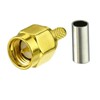 Eightwood 10pcs SMA Male Crimp RF Connector Gold-Plating for RG316