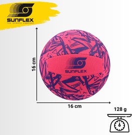 Sunflex® Neoprene Accessories Beach and Fun Ball Funky Strokes Size 3 | Volleyball & Beach Ball Soft & Lightweight for the Beach & Water | Play Ball Extremely Robust & for All Age Groups