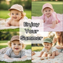 PEECABE Bendable Brim Toddler Baseball Hat Cute Pure Color Infant Baby Sun Cap 3-18 Months (3-18 Months, Pink)