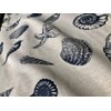 Ocean Beach Shell Star Cotton Linen Nautical Fabric Natural Dark