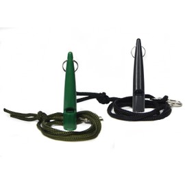 2 Pcs Professional Dog Training Whistle with Lanyard Strap For Neck Puppy Training Assistant For Recall Barking Control High Pitch Plastic Whistles (Black & Green)