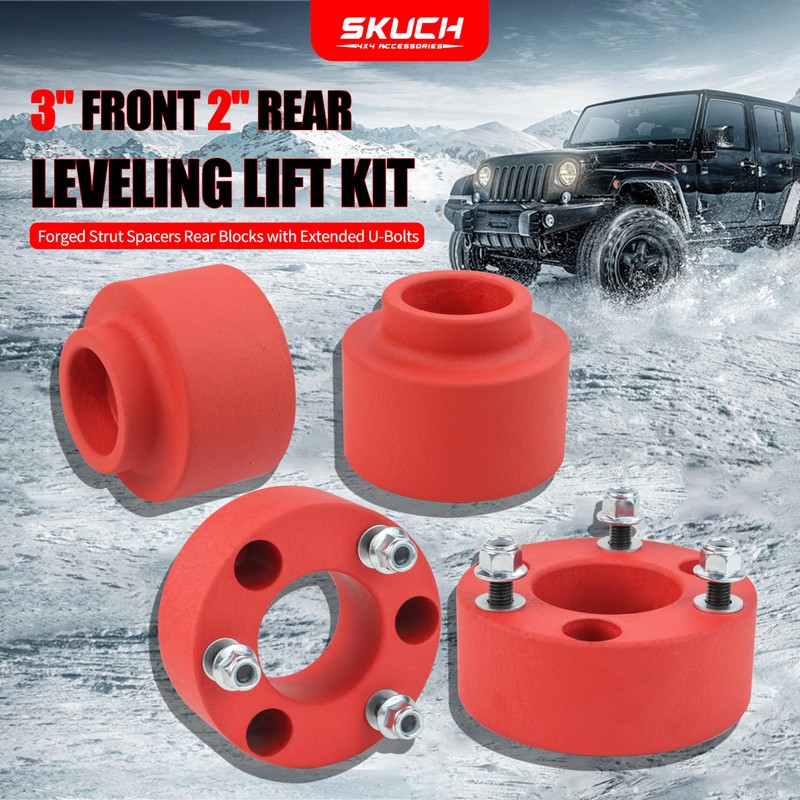 Leveling Lift Kit for 2009-2024 Ram 1500 4WD, 3'' Front
