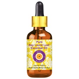 Deve Herbes Pure Bay Laurel Leaf Essential Oil (Laurus nobilis) with Glass Dropper Steam Distilled 50ml (1.69 oz)