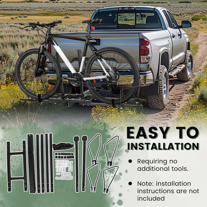 ECOTRIC Hitch Mount Bike Rack 2'' Receiver Bicycle 2-Bike Rack