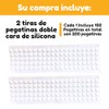 200 Piezas Pegatinas Doble Cara de Silicona Adhesivas de Pared