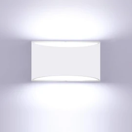 Lightess Indoor LED Wall Lamp 12W Dimmable Up Down Wall Light for Living Room Bedroom Hallway Staircase Cool White