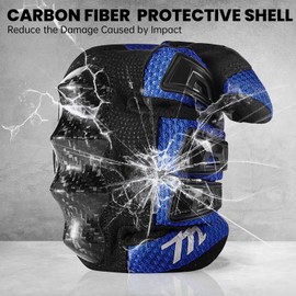 Motorcycle Gloves Touchscreen Motocross Dirt Bike Riding Glove with Carbon Fiber Protective Hard Knuckles for Men Women Model MD66