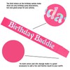 Birthday Baddie Sash for Women, Hot Pink Birthday Sash with