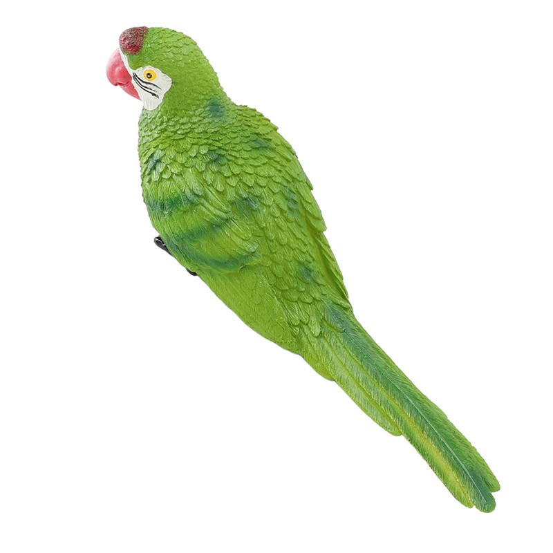 Parrot Figurine Simulation Vivid Innovative Wall Mounted Hand Painted Resin