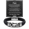 BOCHOI Papa Lederarmband mit Gravur Papa personalisiertes Armband Herrenarmband, Vater