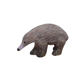 Wudimals - 40732 - Wild Animals, Ant Hedgehog, Echidna, Wood, Handcarved, Hand-Painted, 9 cm x 5 cm x 3 cm