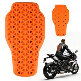 Motorcycle Back Protector, 42 x 23 cm, Removable Protective Vest Motorcycle, Unisex Protectors Motorcycle, Back Protector, Orange, Back Protector Ski