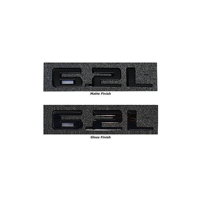 2pcs 6.2L Emblems 3D Hood Badge Logo Compatible Replacement for