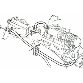 Inline Tube Replacement for 1968-74 Pontiac GTO Heater Hose/AC Line Inner Fender Clamp AC Cars Only W/Bolt, 2pc