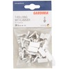 GARDINIA 20 x White T Roller Rings for Curtain Rails,
