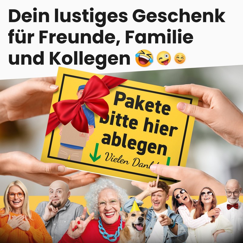 DankeDir! Pakete hier abgen - Plastic Sign 30 x 20