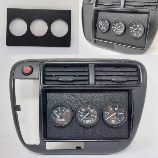 Gregparts LLC Radio Gauge Pod 1999-2000 Honda Civic blanking center