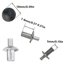 Drive Rivets, 50 Pcs Aluminum Blind Rivet Half Round Head Core Rivets Pop Rivets Hammer Drive Rivets Dome Head Pop Rivet Knock Type Expansion Rivets for Home Electronic Precision