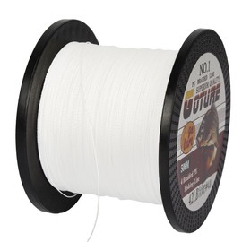 Goture Super Strength Braided Fishing Line - Abrasion Resistant - No Stretch & Low Memory - Thin Diameter - Braided Line, White, 4Strand-547Yds-65LB-0.45mm