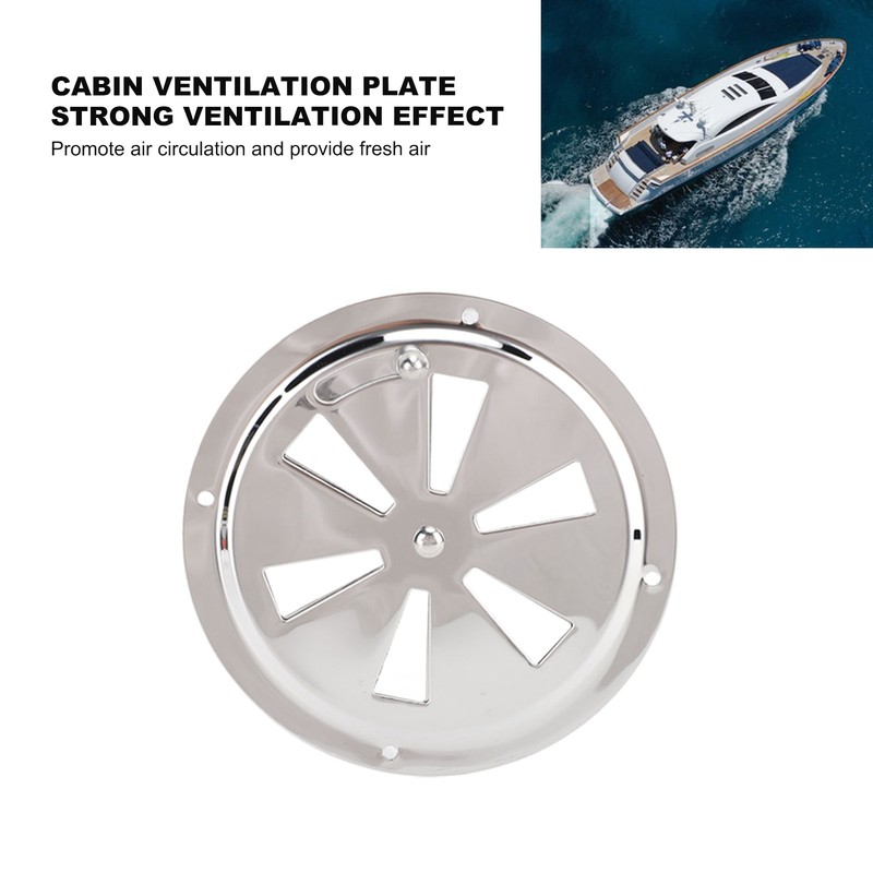 Cabin Ventilation Plate Marine Grade Stainless Steel Round Louver Vent