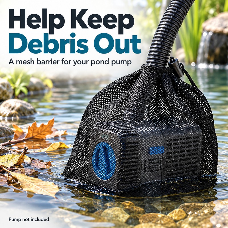 Pond Pump Filter Mesh Bag for Debris Protection – Reusable