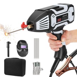 Portable Handheld Welding Machine, 110V 130Amp Portable ARC Welder Hand Held Welder Machine, Digital Display IGBT Inverter with Welding Tool Set for 3/32"-1/8" Wire Rods