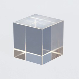 Multicoloured Cube Prism Glasses, Transparent Cube Optical Glass Cube Prism, Optic Prism Cube, Physics Teaching Precision Optical Glass Prism, for Physics, Teaching, Research, Decoration (40 mm)