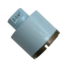 2-1/4" Thin Wall Core Bit for Ceramic, Porcelain, Dekton, and Neolith, 1.6" Drilling Depth Diamond Hole Saw, Vacuum-Brazed Side Protection, 5/8"-11 Threaded Arbor