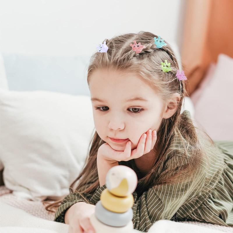 MOODKEY 90PCS Baby Girl Mini Hair Claw Clips Small Spot