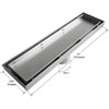 Neodrain 12-Inch Brushed Linear Shower Drain, 2-in-1 Flat & Tile